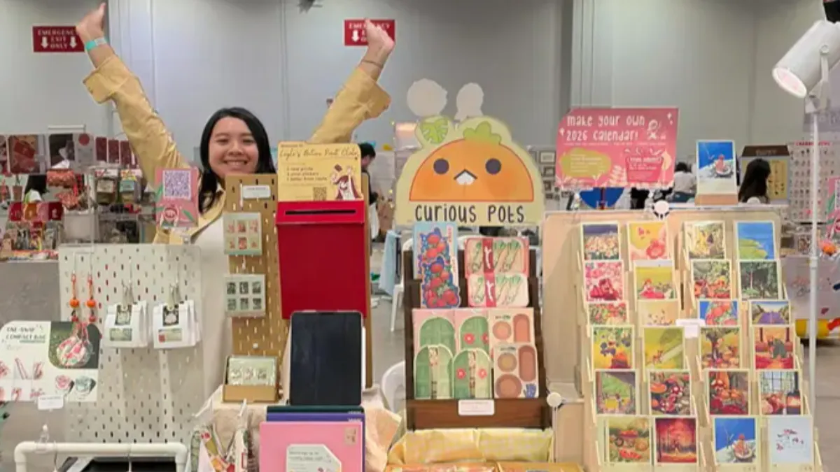 Gwen Lee在新加坡各地的藝術市集和博覽會上販售她的商品。 (圖/翻攝自商業內幕)