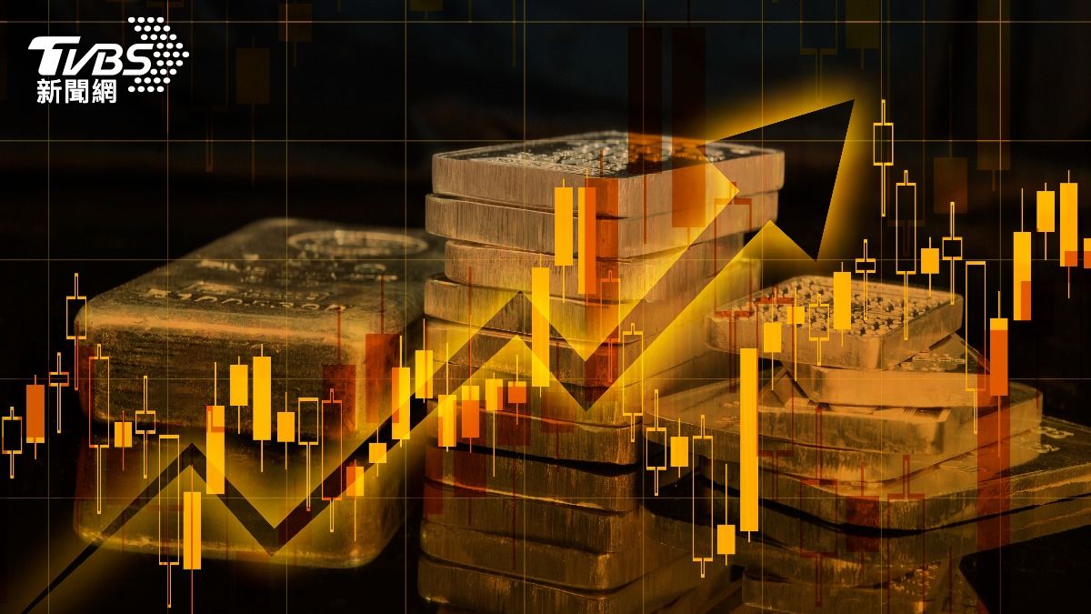 黃金價格5日在觸及超過1個月的低點後反彈、上漲0.8%。（示意圖／達志影像shutterstock）