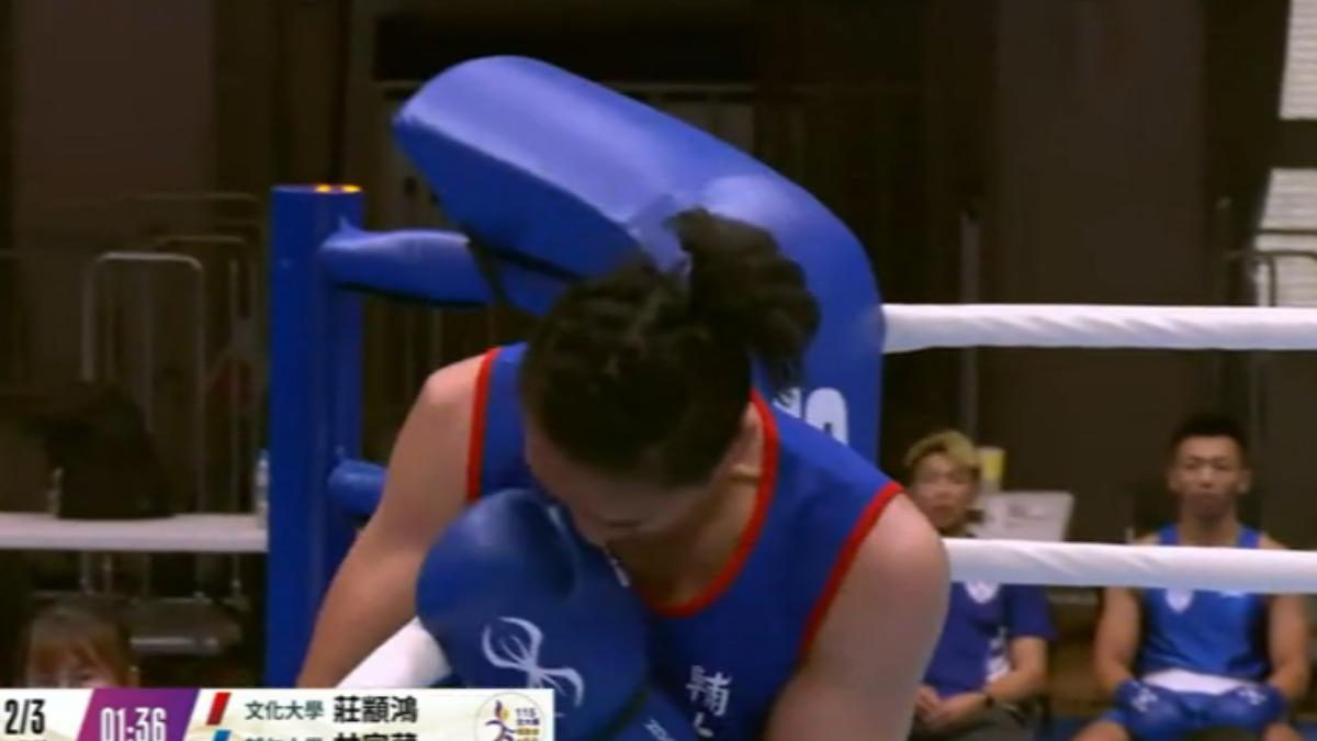 甘家葳在全大運突然右肩脫臼。(圖/運動部YT)