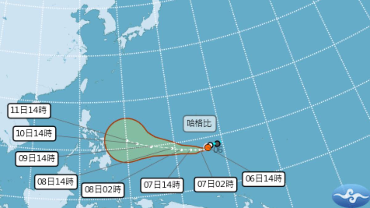 明天天氣/又要變天!「哈格比」颱風生成 這天雨彈開炸