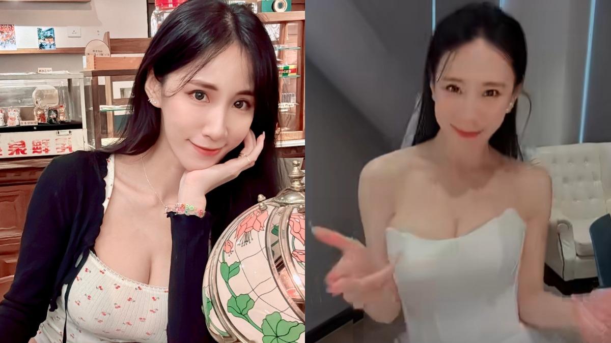 瑤瑤突披白紗!熱舞炸出渾圓豐滿「有人要娶嗎」 粉絲排隊想婚了