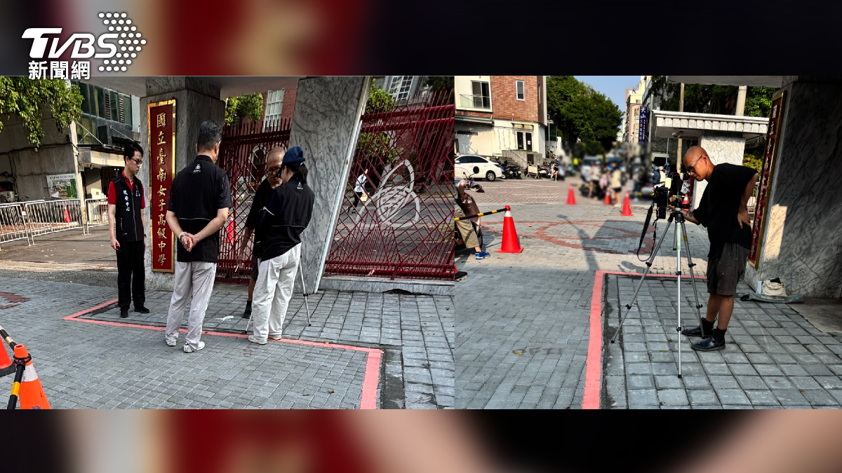 台南一名創作者近期在藝廊舉辦個展,其中一件作品是在台南女中校門口拍攝手持冰淇淋融化的過程,因主題涉及性暗示,引發學生及家長強烈反彈(圖/TVBS)