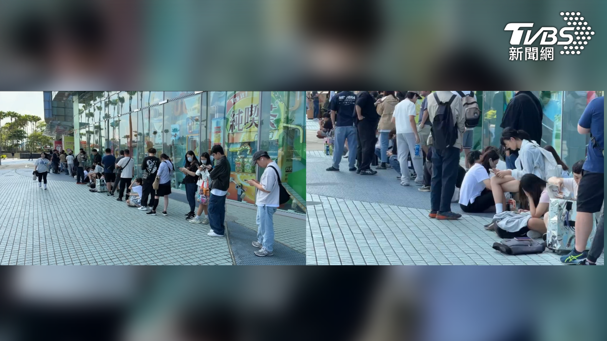 官方宣布舉辦城市限定版快閃店，高雄場從8日開賣，大批粉絲一早便湧入夢時代排隊搶購，為了徹夜守候，不少粉絲自備地墊席地而躺，卻也因此慘遭蚊子大軍攻擊（圖／TVBS）