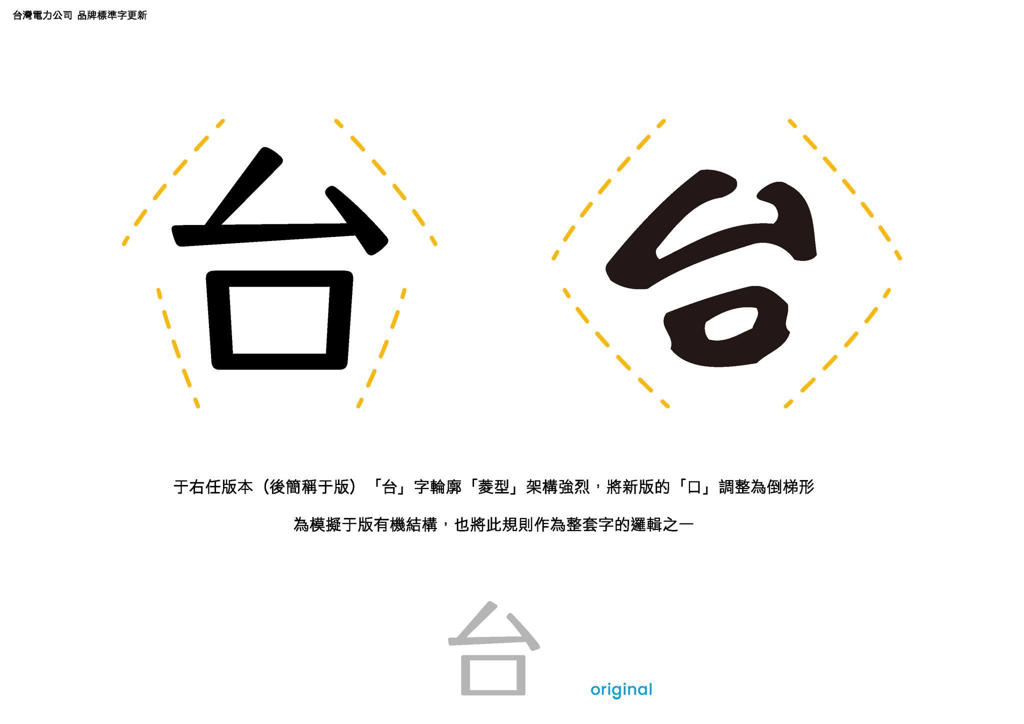 聶永真分享台電LOGO優化巧思。(圖/翻攝自聶永真臉書)
