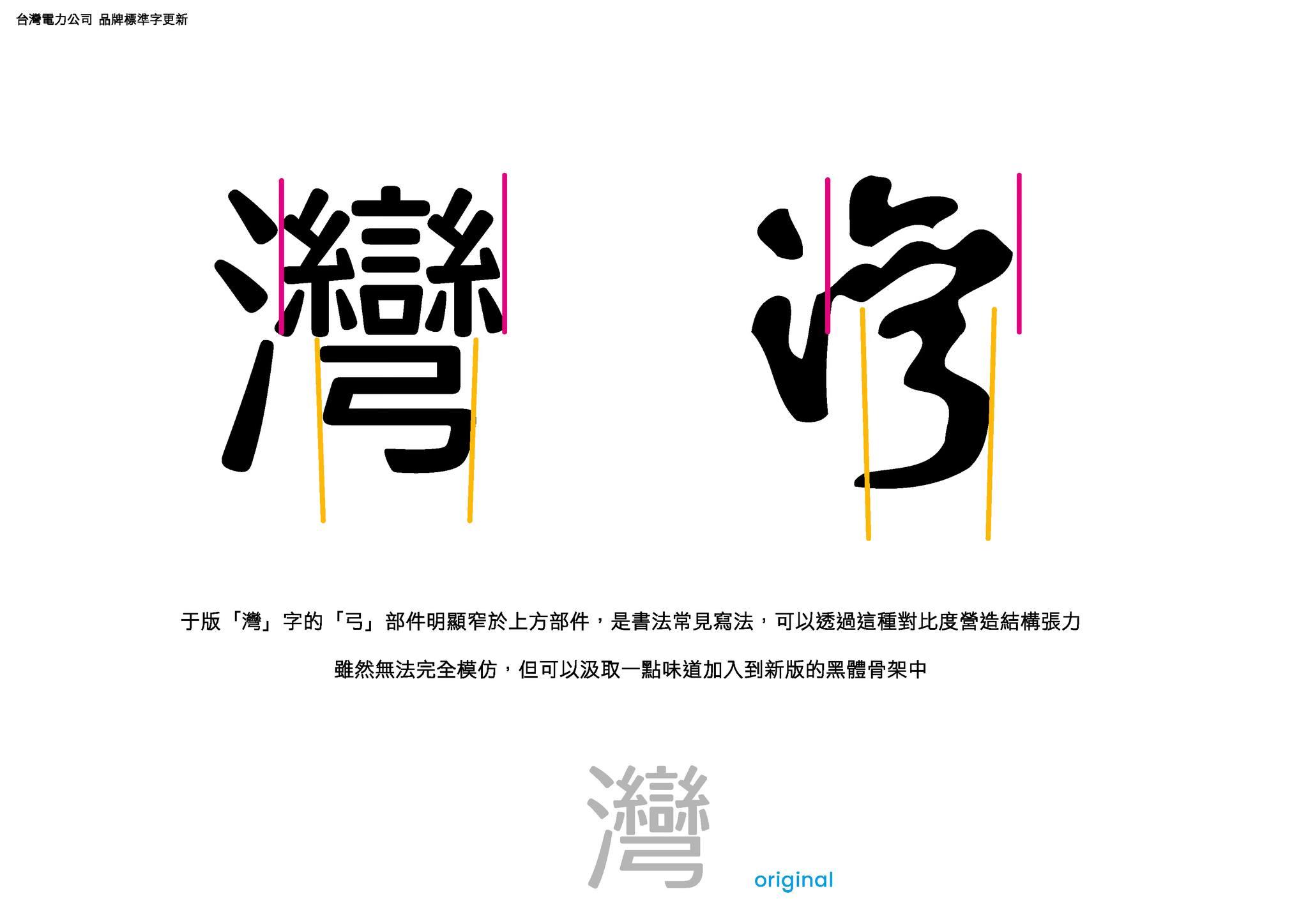 聶永真分享台電LOGO優化巧思。(圖/翻攝自聶永真臉書)