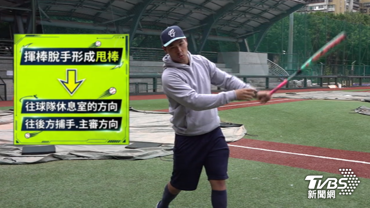 雨水或汗水容易造成甩棒意外。(圖/TVBS)