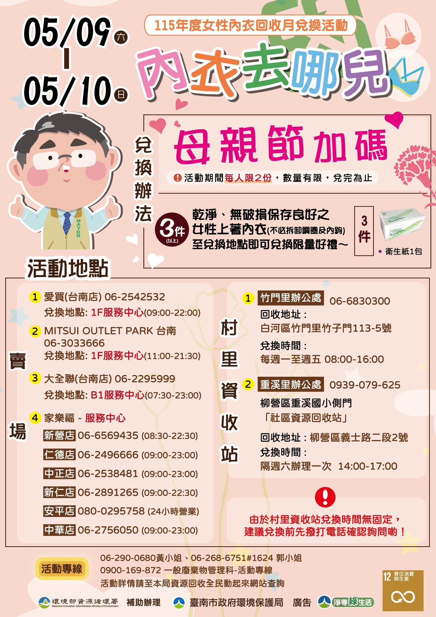 台南女性內衣回收月-內衣回收-台南回收-內衣品牌-母親節優惠