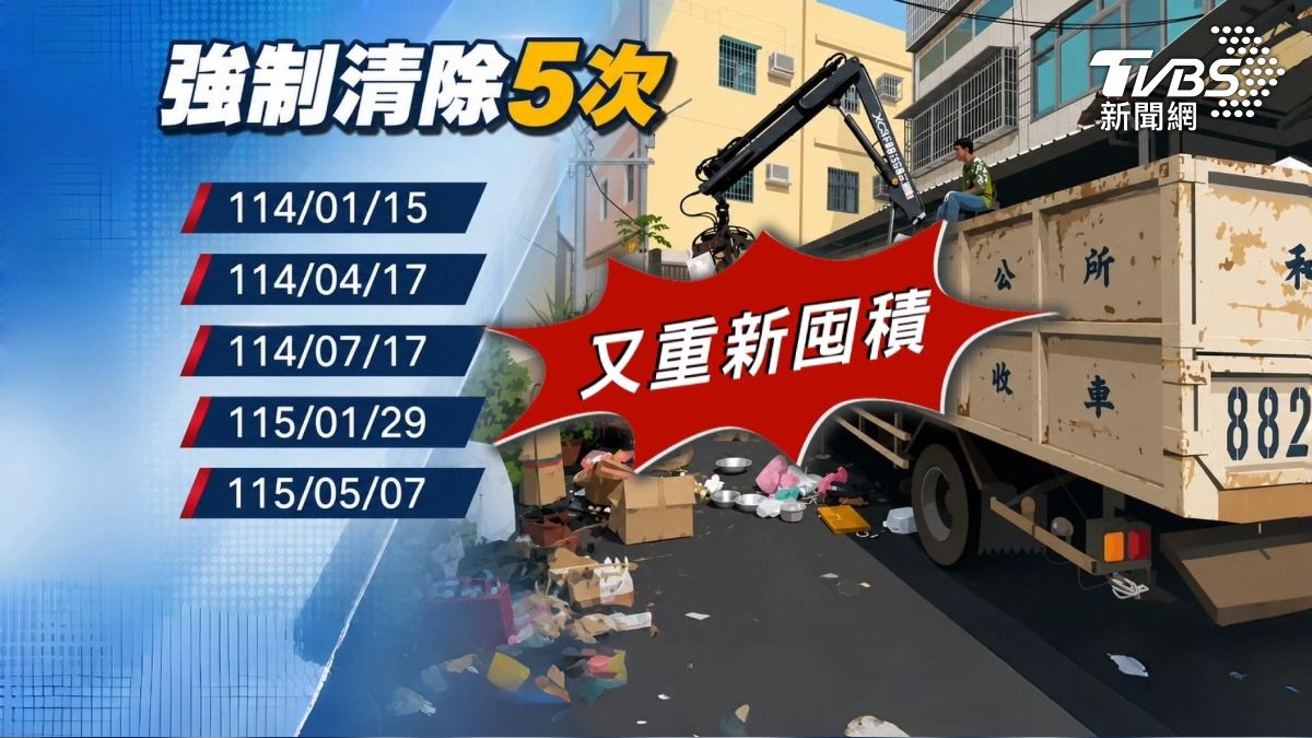68歲婦狂撿回收 清5次隔天又囤滿。(圖/TVBS)