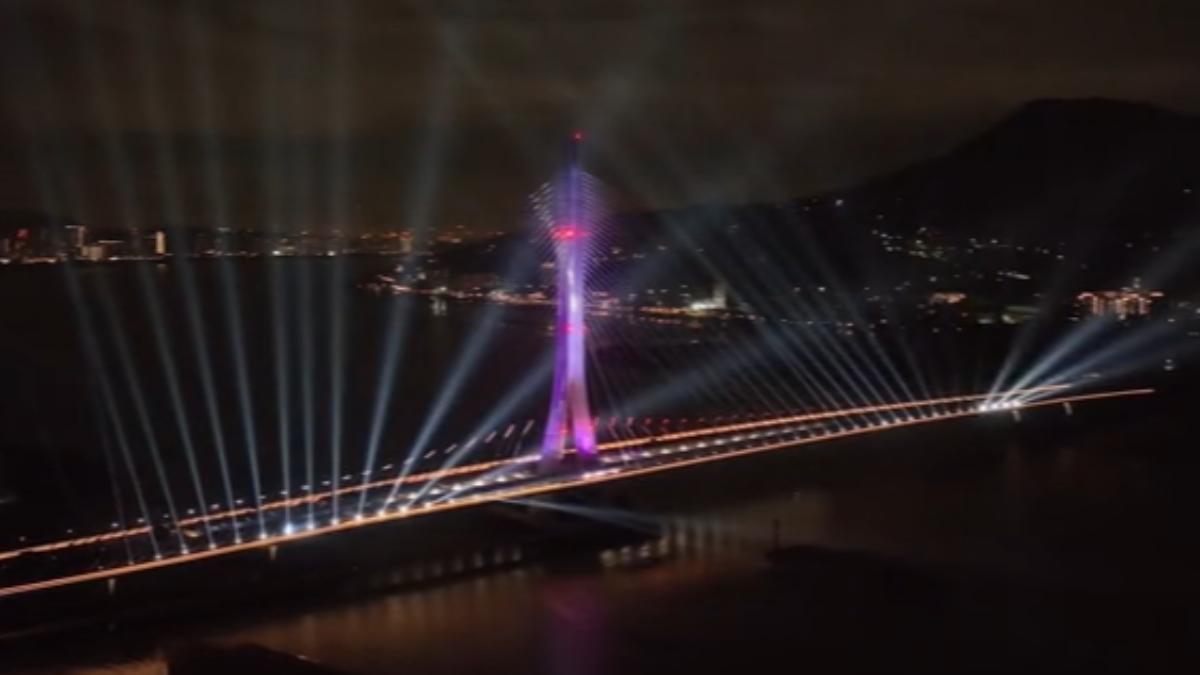 最長單塔斜張橋亮了!淡江大橋5/12通車 交長提醒「這事」