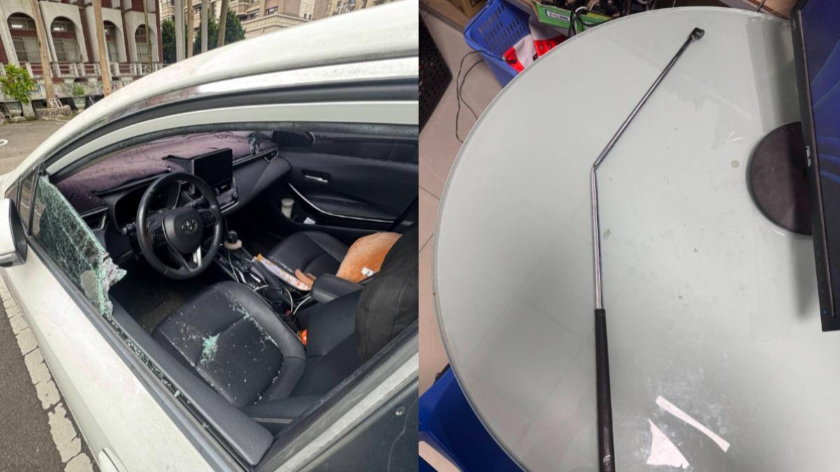 互控切車道!台66線逼停球桿猛砸 車窗全碎孕婦嚇壞