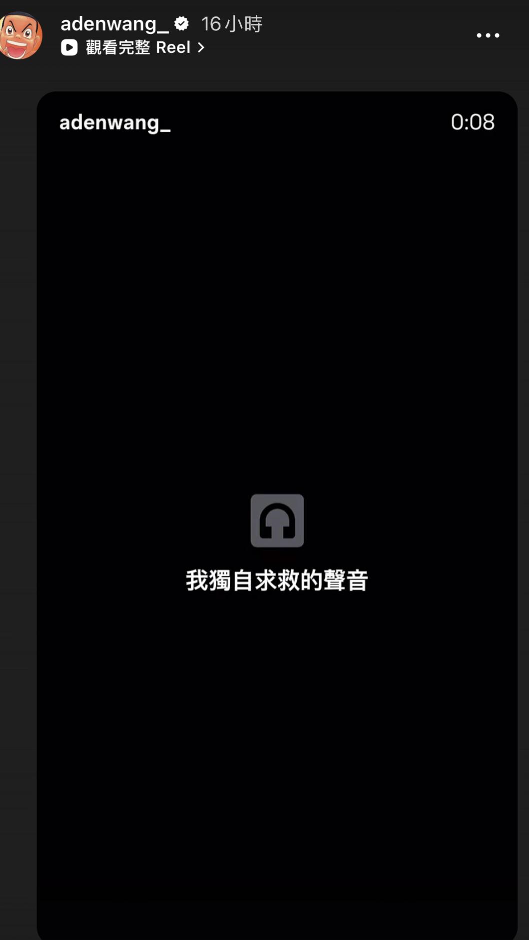 王ADEN推出新歌。(圖/翻攝自王ADEN IG)