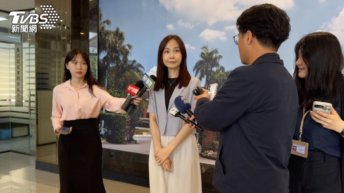 楊寶楨今天上午受訪。(圖/劉庭宇攝)