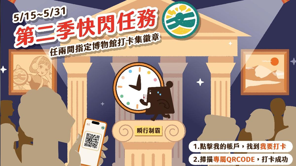 518國際博物館日將登場，文化部所屬博物館及全台超過60間館所將在5月18日週一多數博物館例行休館日特別開館，文化部同步推出系列活動及文化幣「打卡集徽章」快閃。（圖／文化部提供）