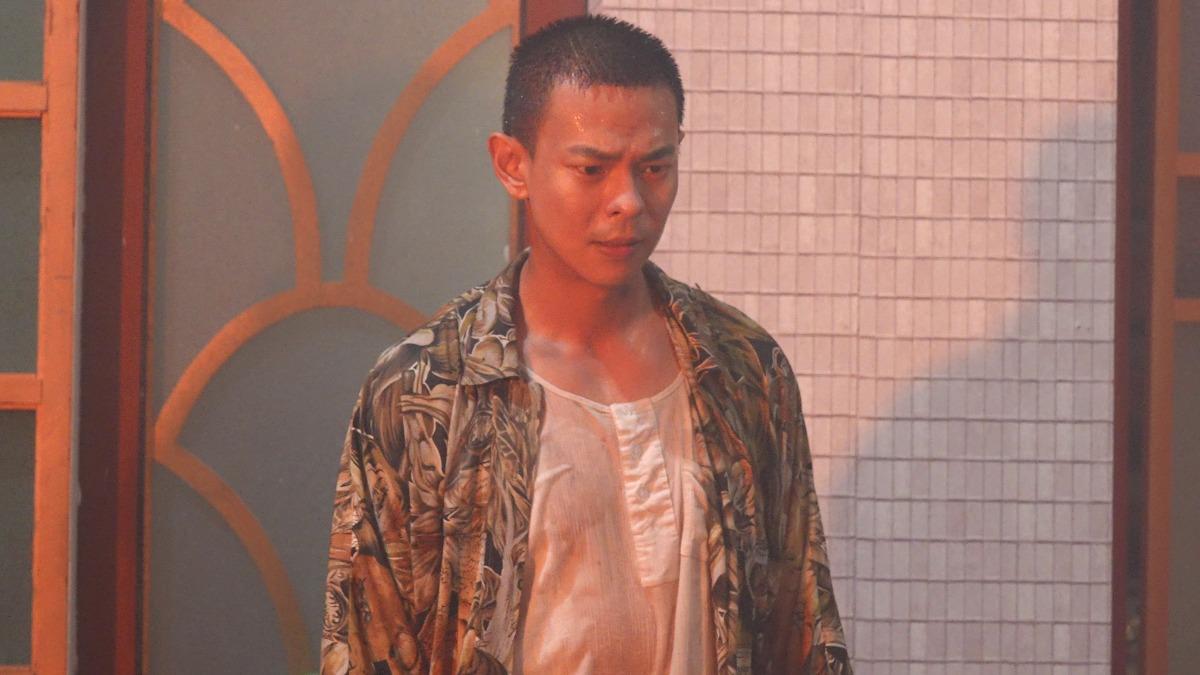 孫綻拍攝火場戲當天,一早就在培養情緒。(圖/台視提供)