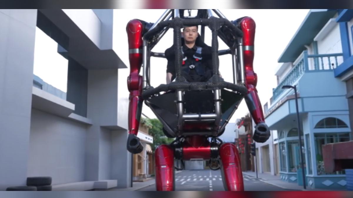 大陸宇樹機器人推出全球限量的「載人變形機甲」，每台售價台幣1830萬元。（圖／宇樹科技）