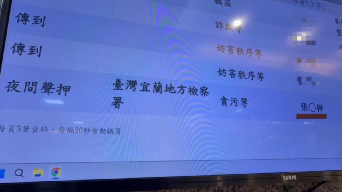 宜蘭地方政壇震撼彈!張宜樺涉侵占代理村長補助費遭羈押聲請。(圖/TVBS)