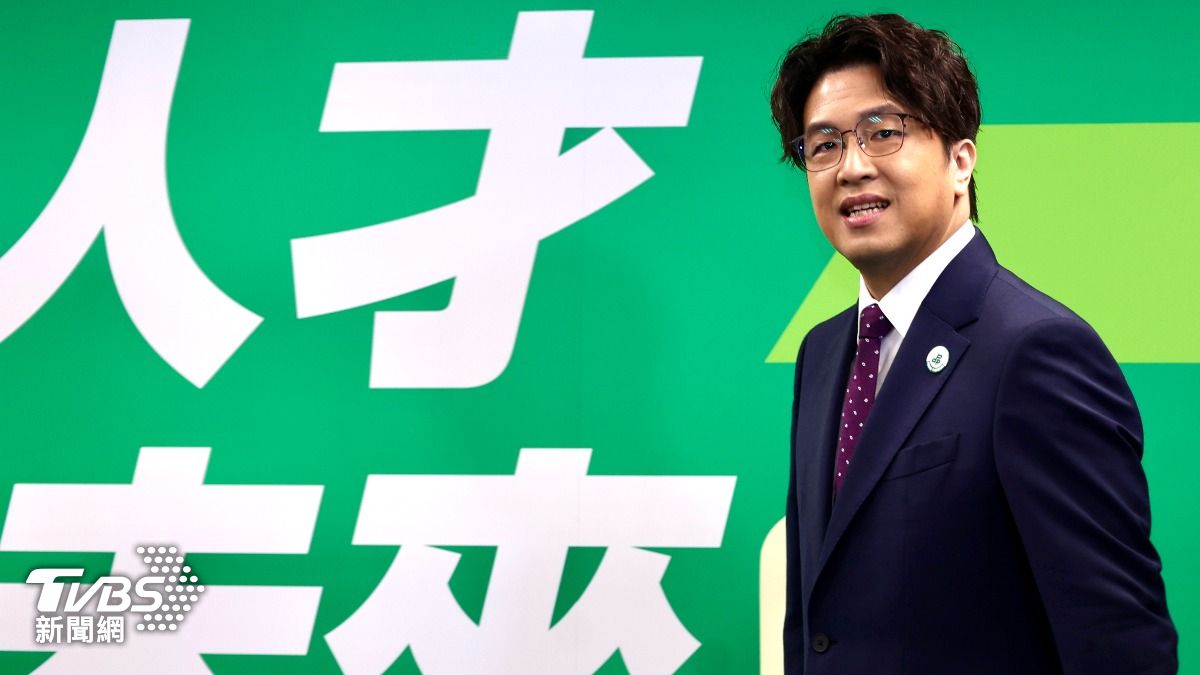 民進黨正式徵召立委沈伯洋參選台北市長。（圖／華子琛攝）