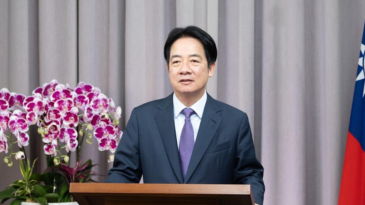 總統賴清德以影片現身民主峰會，感謝美國安全承諾。（圖／TVBS）