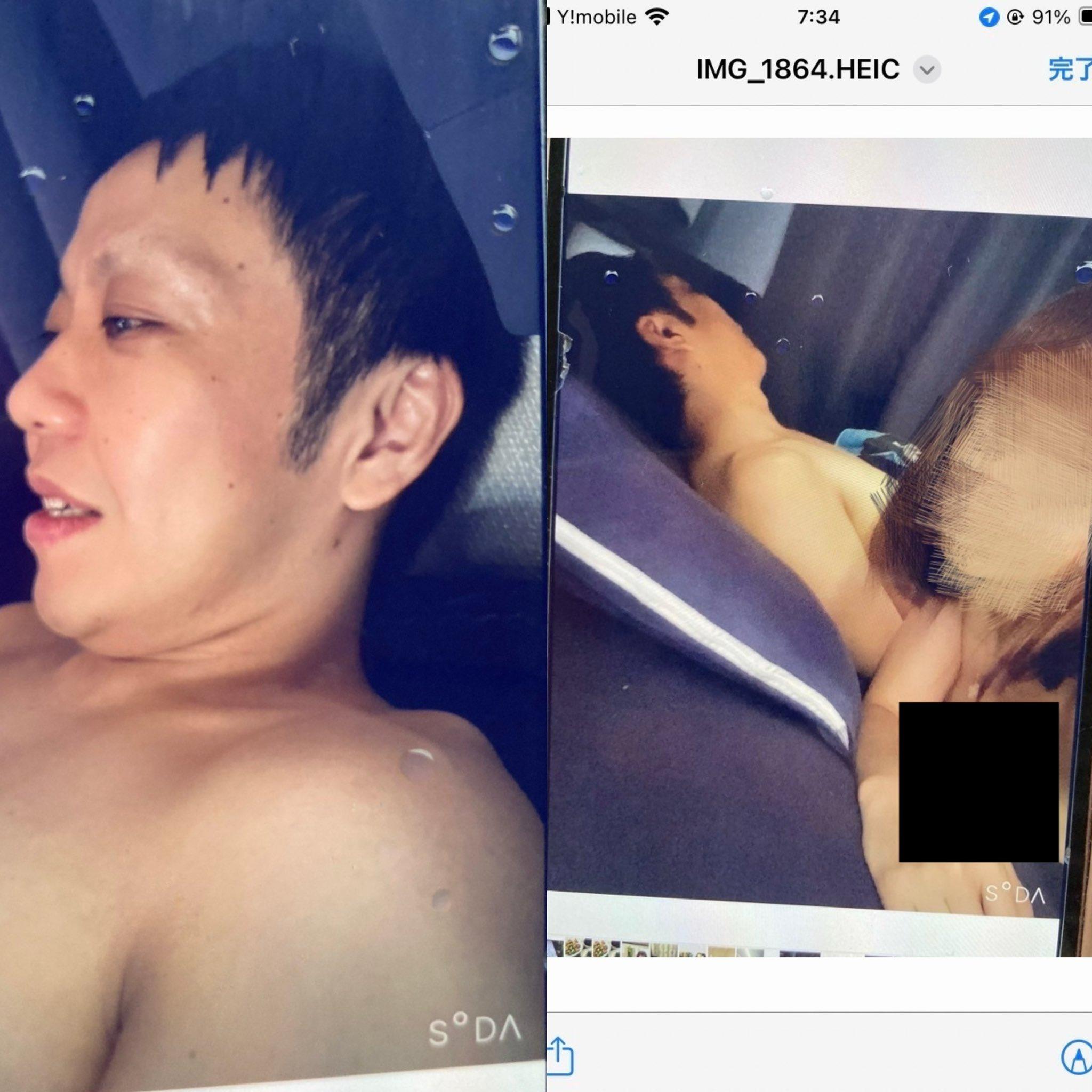 本間基德跟人妻的床照曝光。(圖/翻攝自DEATHDOL_NOTE推特)