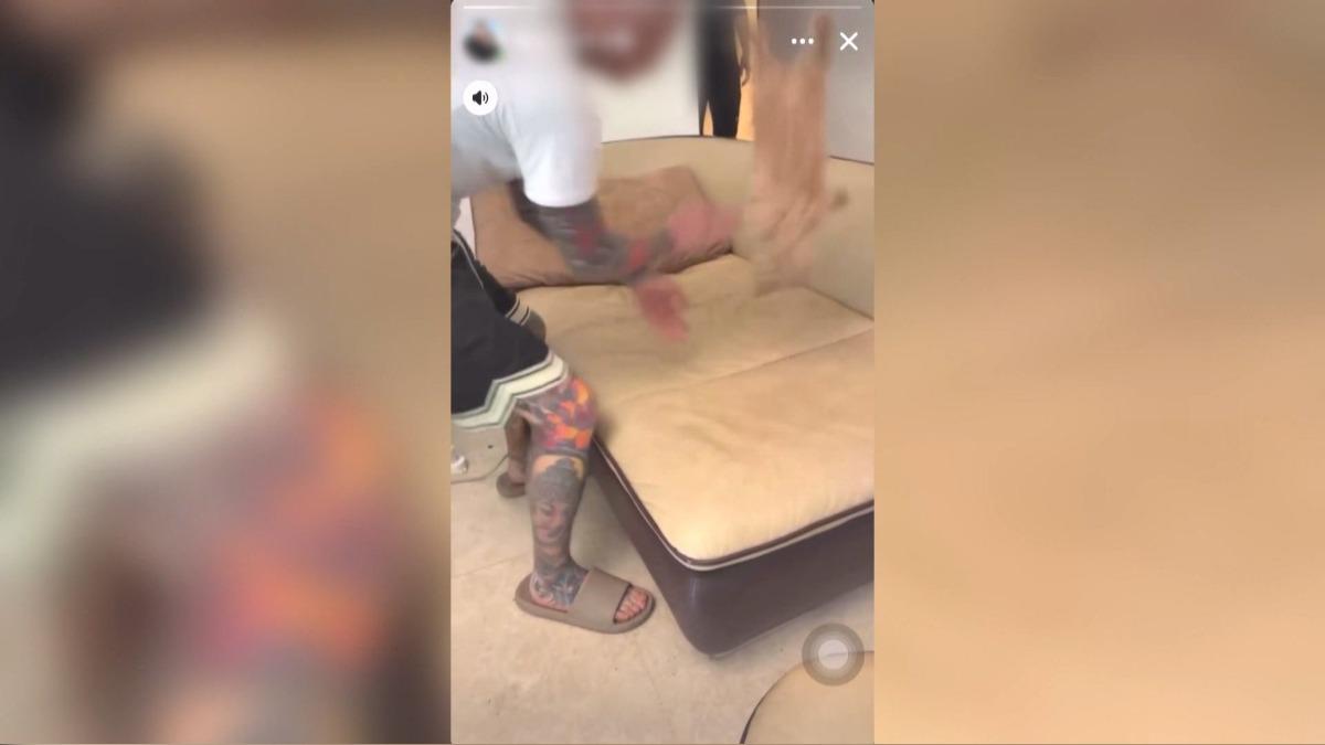 幼犬遭當布偶拋甩「後空翻數圈」!男PO網嬉鬧 下場曝光。(圖/網路翻攝)