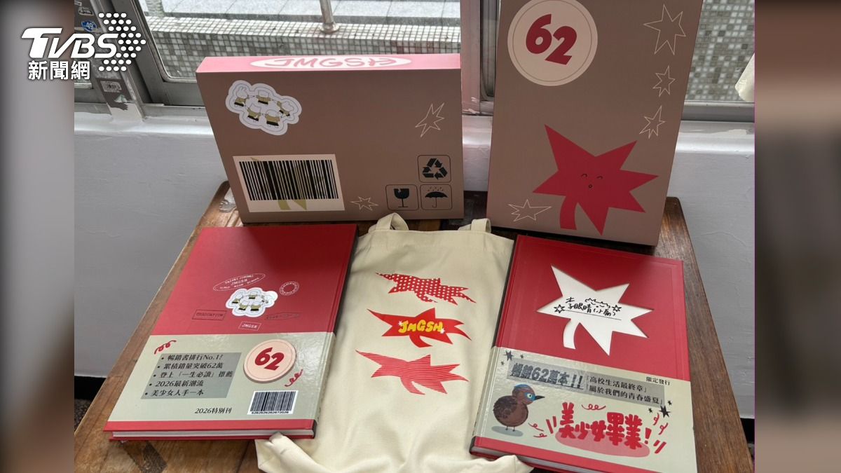 景美女中畢冊以日記本為概念發想，設計者是學生曾心榆以及李宜靜。（圖／設計者提供）