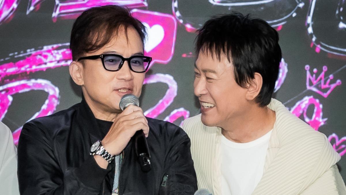 孫鵬、王識賢一同出席宣傳《網紅老爸》。(圖/曼尼娛樂提供)
