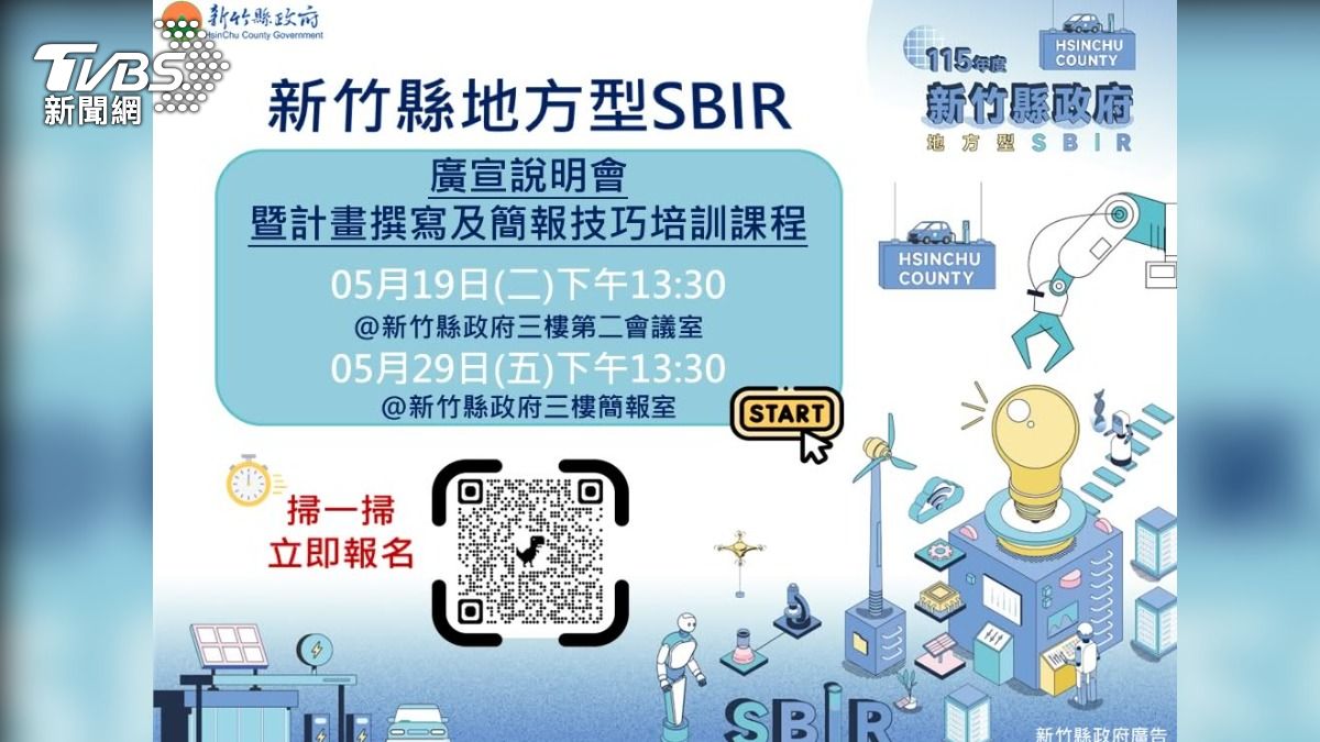 年補助逾200家企業！新竹縣SBIR第8年開跑，7/1前快申請。（圖／新竹縣政府提供）
