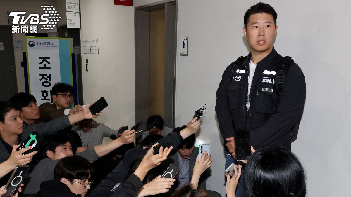 三星工會主席崔勝浩（Choi Seung-ho，音譯）強調罷工會如期進行，公司想談判就等6月7日後。（圖／達志影像路透社）