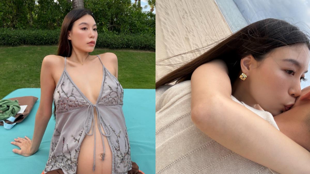 高以翔舊愛要生了！曬絕美孕肚照辣成這樣　甜吻老公訴感謝
