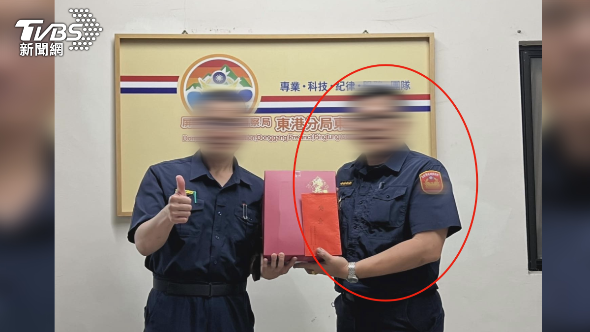 女警出面控訴去年在派出所任職,卻被副所長言語騷擾、調戲,紅圈為遭指控副所長。(圖片提供/當事人)