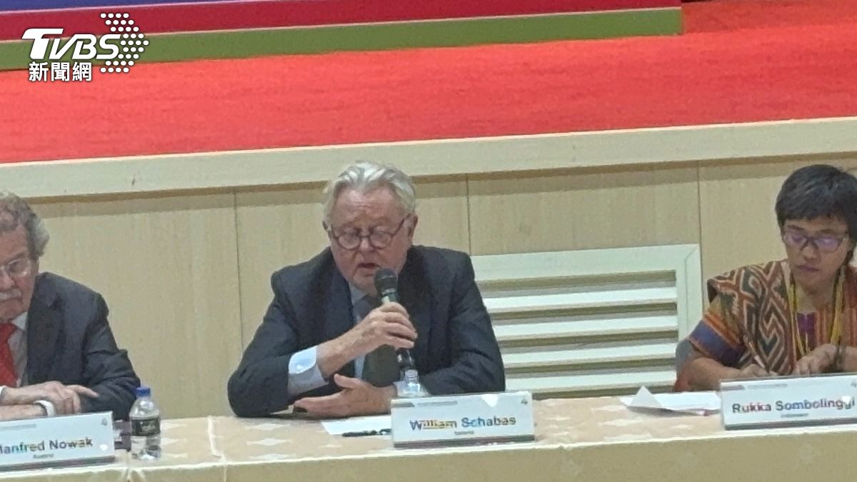 人權專家Willian Schabas暢談廢死議題。(圖/潘千詩攝)