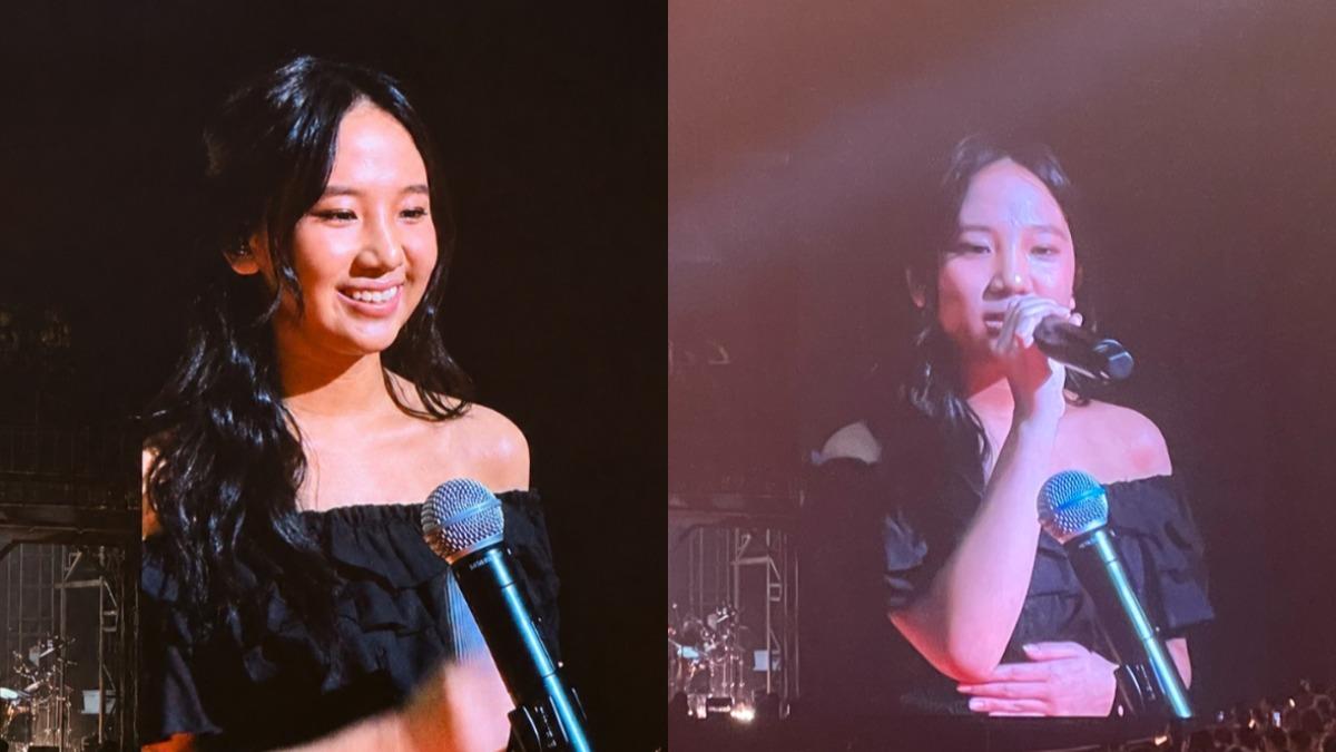 顏志琳小女兒顏若霏擔任合音,台風相當穩健。(圖/讀者提供)