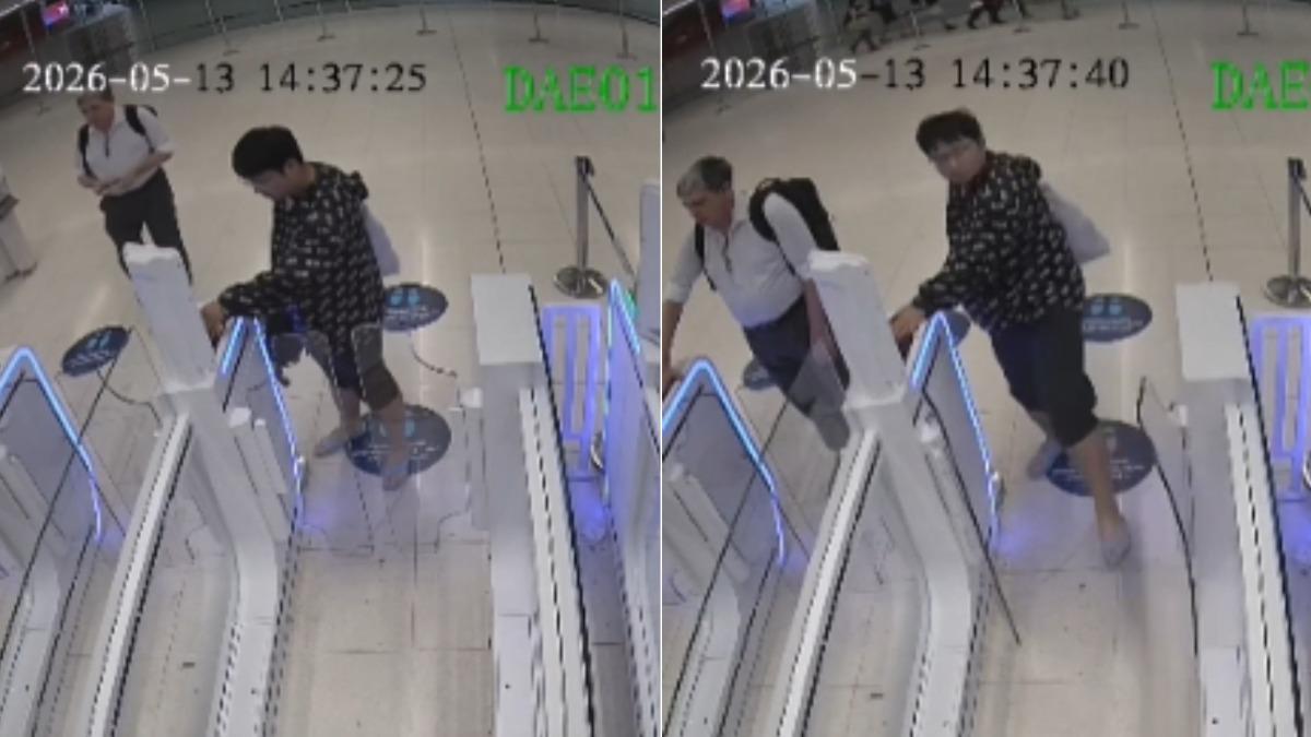 自動通關不會用!中國男腦羞踹爆泰國機場閘門遭逮 終生禁入境