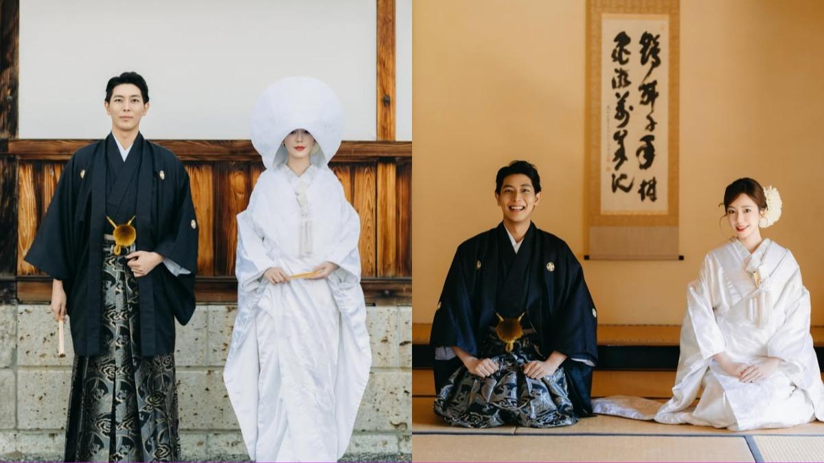 陳天仁再婚了！牽手日籍帥尪拍婚紗照　披絕美「白無垢」甜喊：沒想到是我