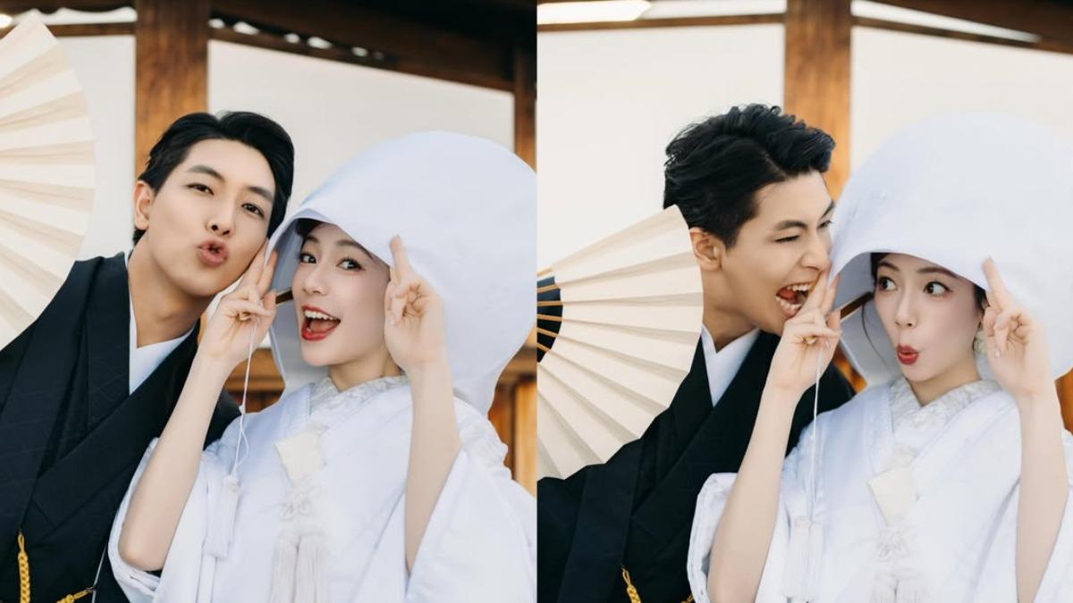 陳天仁穿上日本傳統「白無垢」拍婚紗，十分氣派又夢幻。（圖／翻攝自IG）