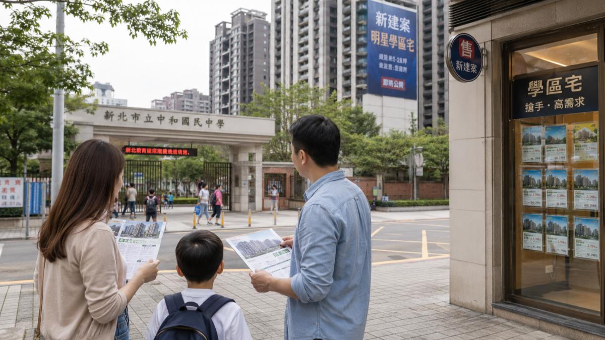 少子化房價還不降?明星學區周邊仍相當熱門。(示意圖/AI)