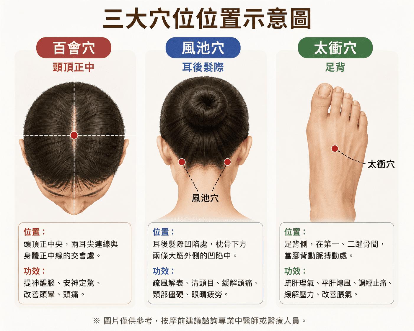 穴位位置示意圖。(圖/AI生成)