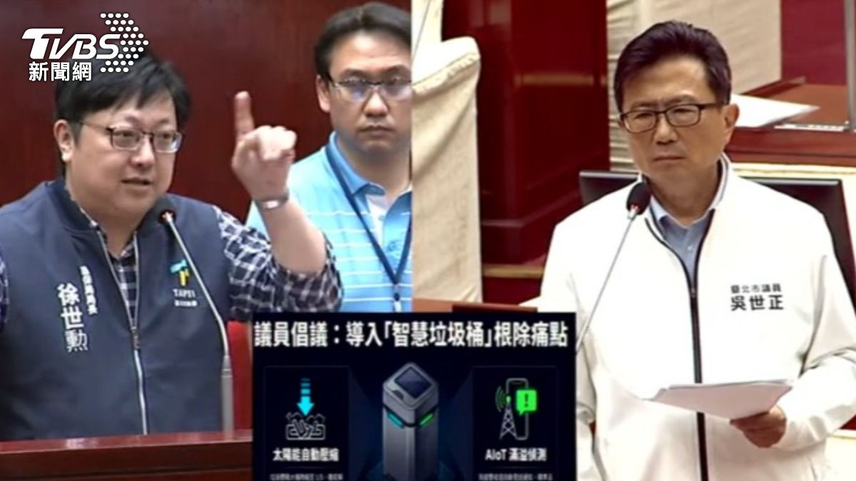 北市環保局長徐世勳坦言，過去試辦垃圾桶偵測裝置時，面臨軟硬體故障等挑戰。（圖／TVBS）