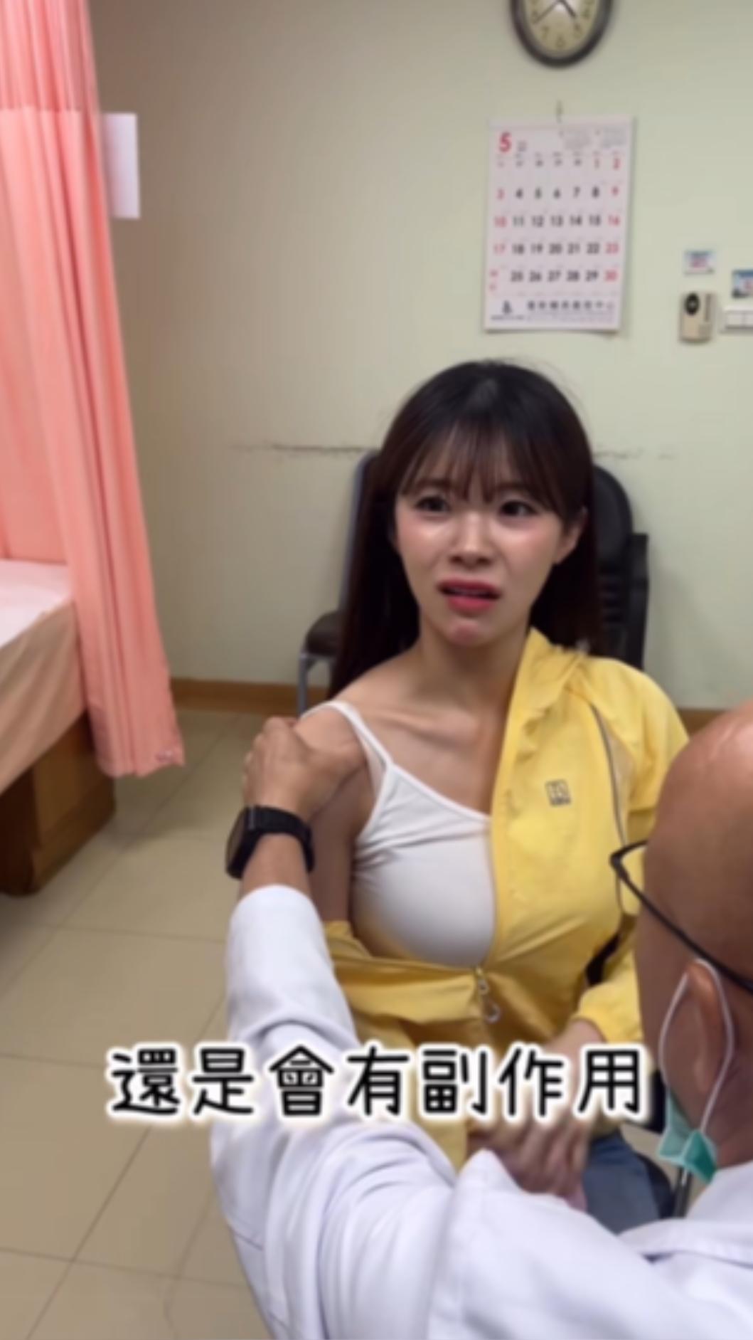 李多慧超怕打針。(圖/翻攝自李多慧IG)