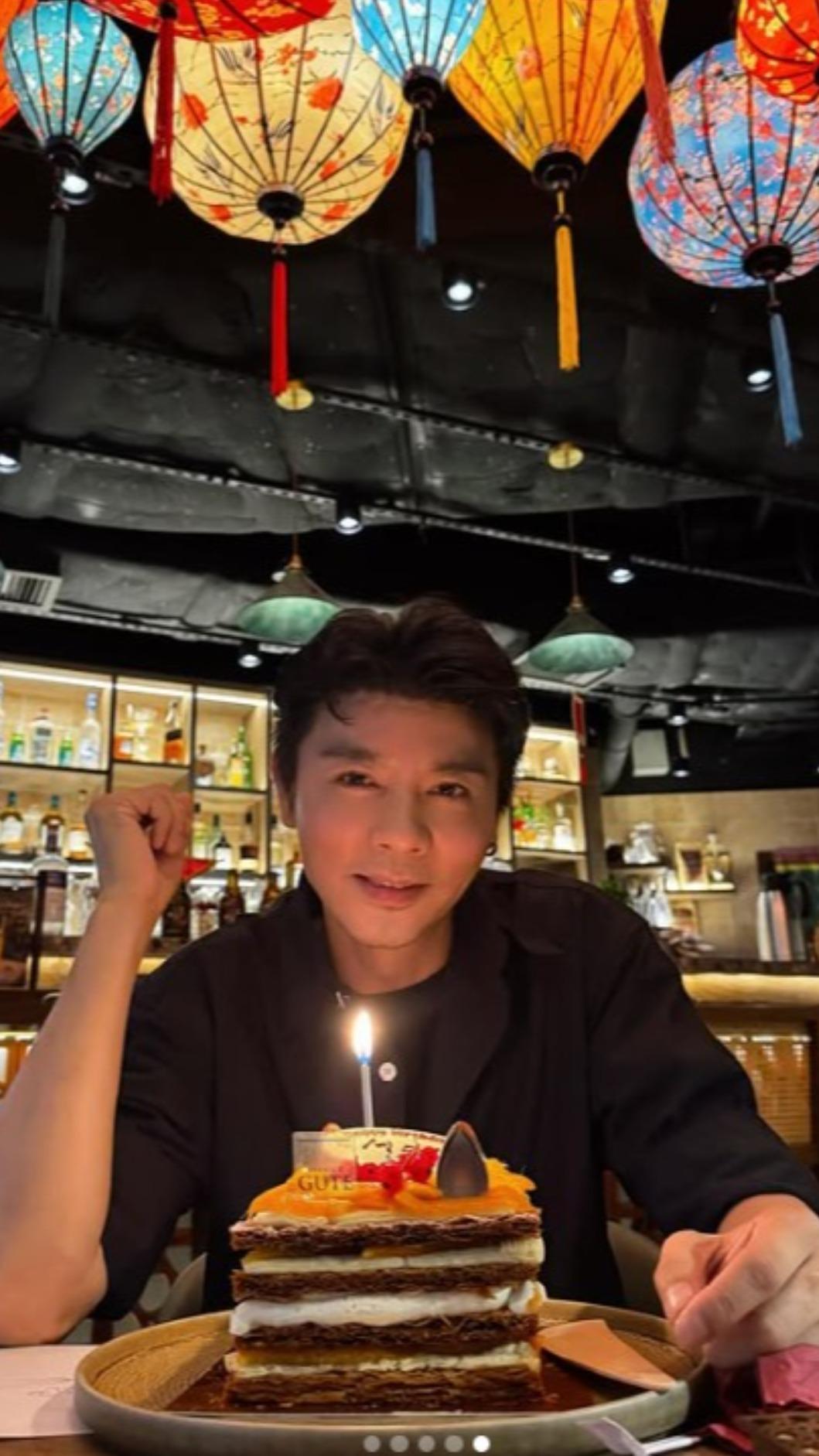 張晉昨（19）日歡慶52歲生日。（圖／翻攝自蔡少芬IG）