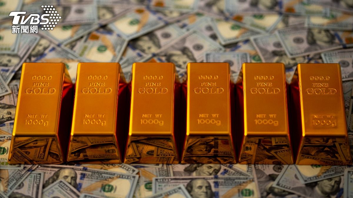 黃金價格19日下跌超過1%。(示意圖/達志影像shutterstock)