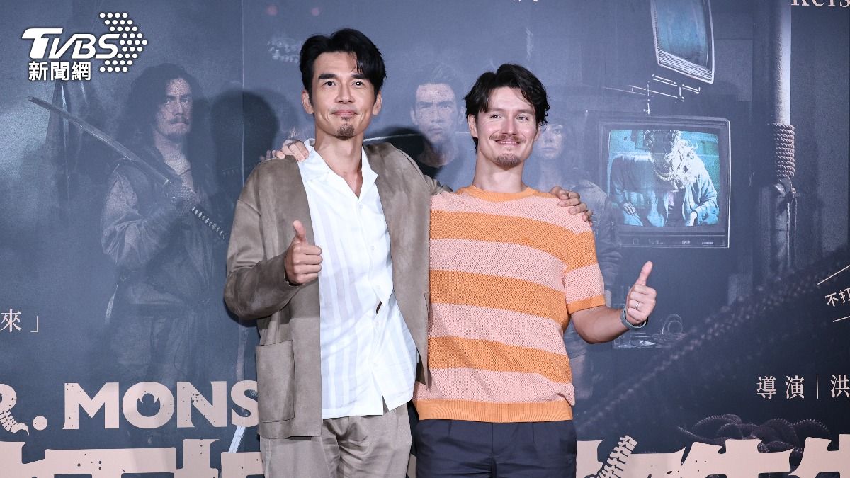 楊一展、周厚安出席《地下城の怪物先生》首映。（圖／張哲鳴攝）