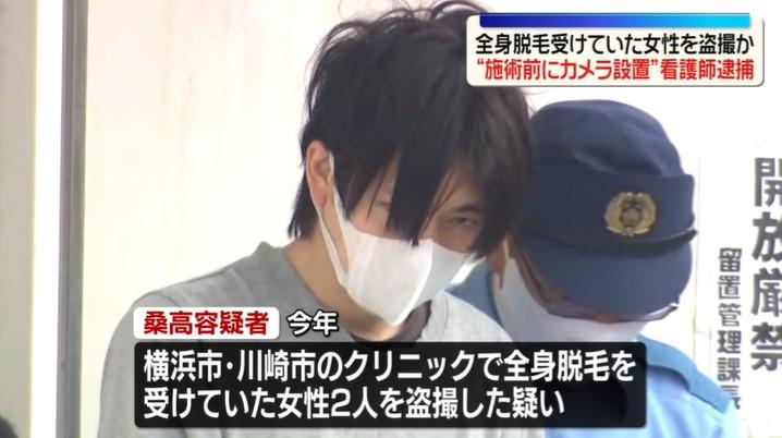 嫌犯桑高秀輔將針孔偽裝成鐘錶和杯蓋的針孔,對女性顧客進行偷拍。(圖/翻攝 NTV)