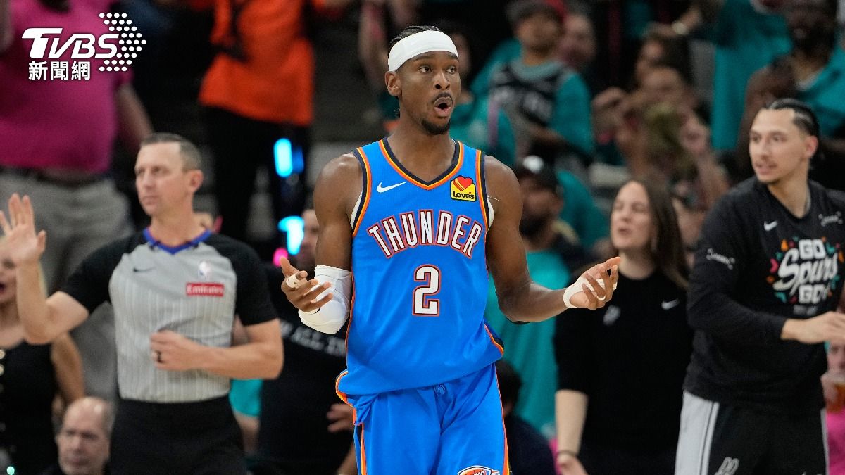 NBA季後賽／SGA26分領軍！雷霆板凳爆發擊敗馬刺　系列賽領先