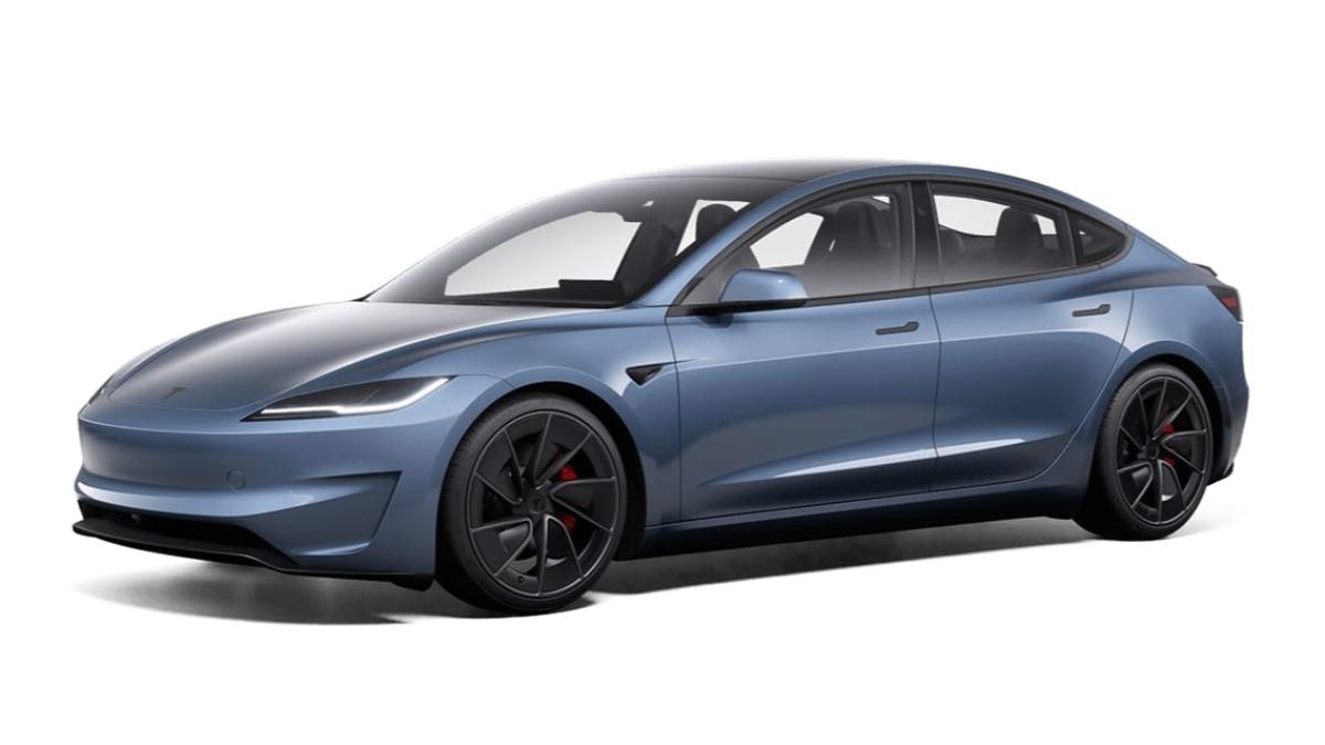 Model 3 Performancet追加「冰霜藍」車色。（圖／Telsa）