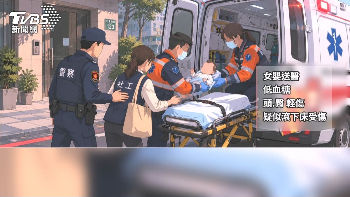 21歲夫妻陳屍租屋處！4月大女嬰「餓2天險死」社工機警救命。(圖／TVBS)