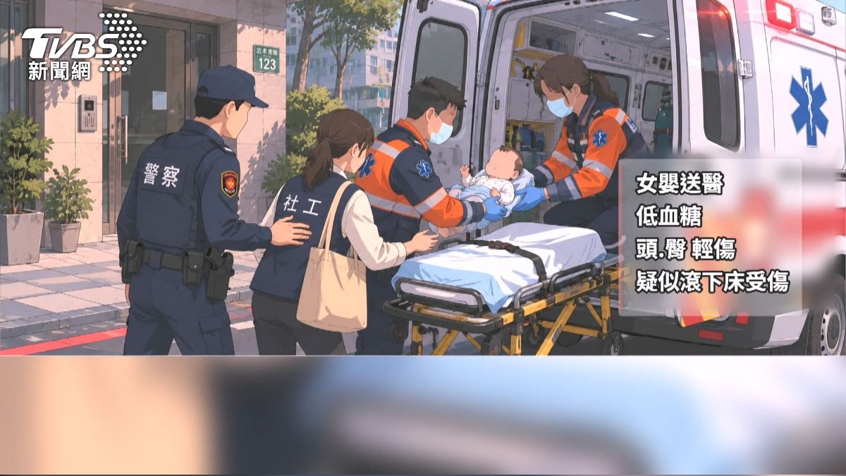 21歲夫妻陳屍租屋處!4月大女嬰「餓2天險死」社工機警救命。(圖/TVBS)
