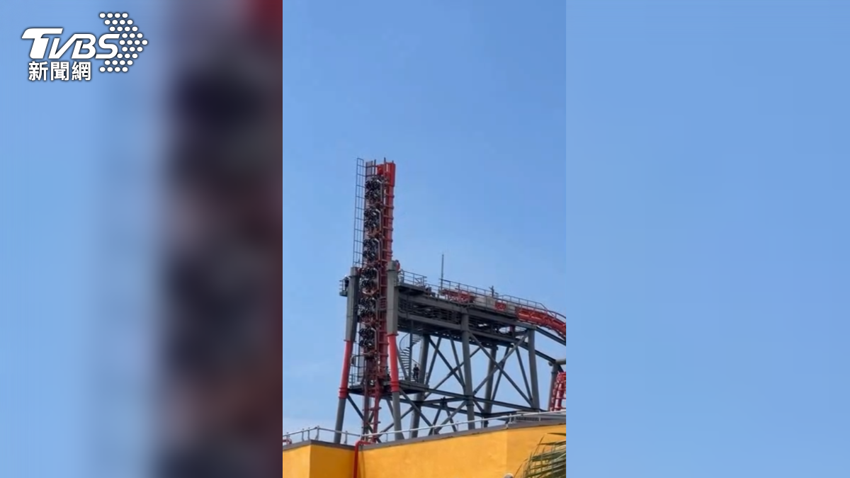 麗寶樂園表示,是因為感測「瞬間風速過大」,啟動安全機制導致暫停。(畫面翻攝/Threads@ihan0509)