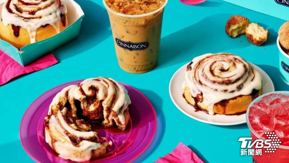 美國的人氣肉桂捲品牌「CINNABON」出現在台北中山商圈。（圖／TVBS）