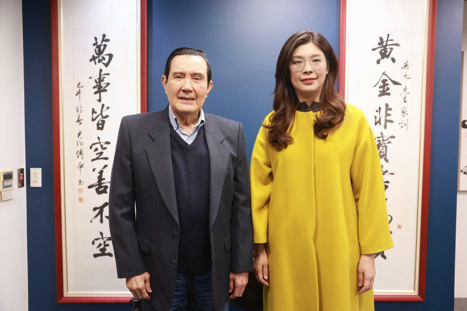 馬英九與鄭麗文。（圖／翻攝自鄭麗文臉書）